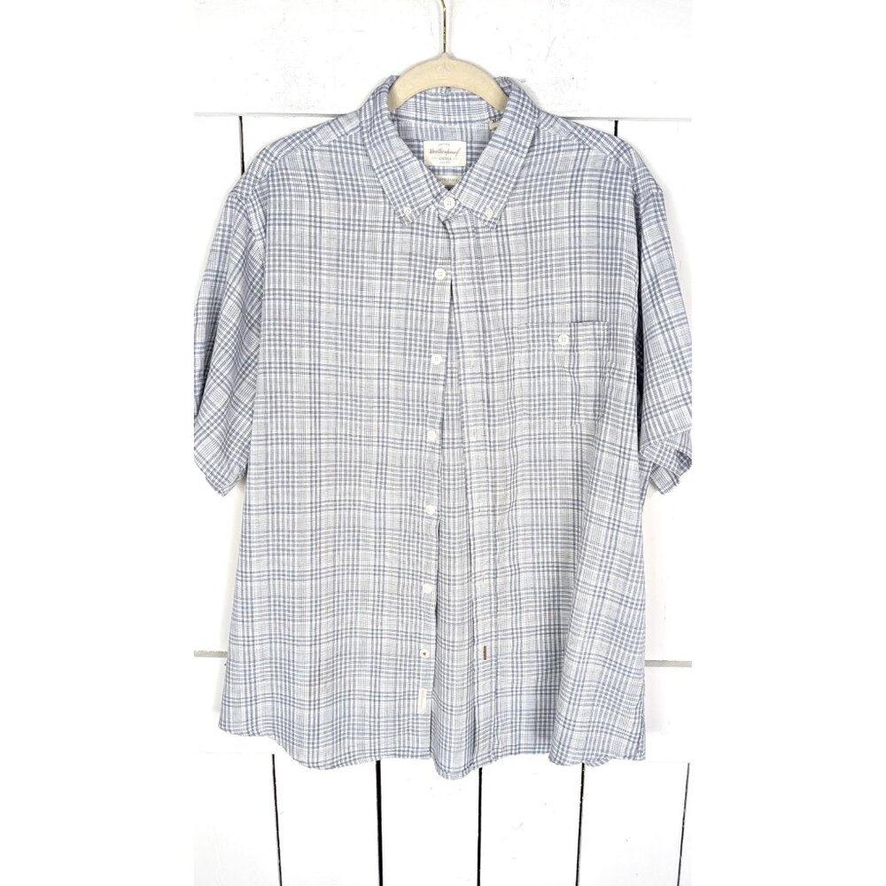 Weatherproof Vintage Performance mens checkered plaid short sleeve shirt - Picture 2 of 4